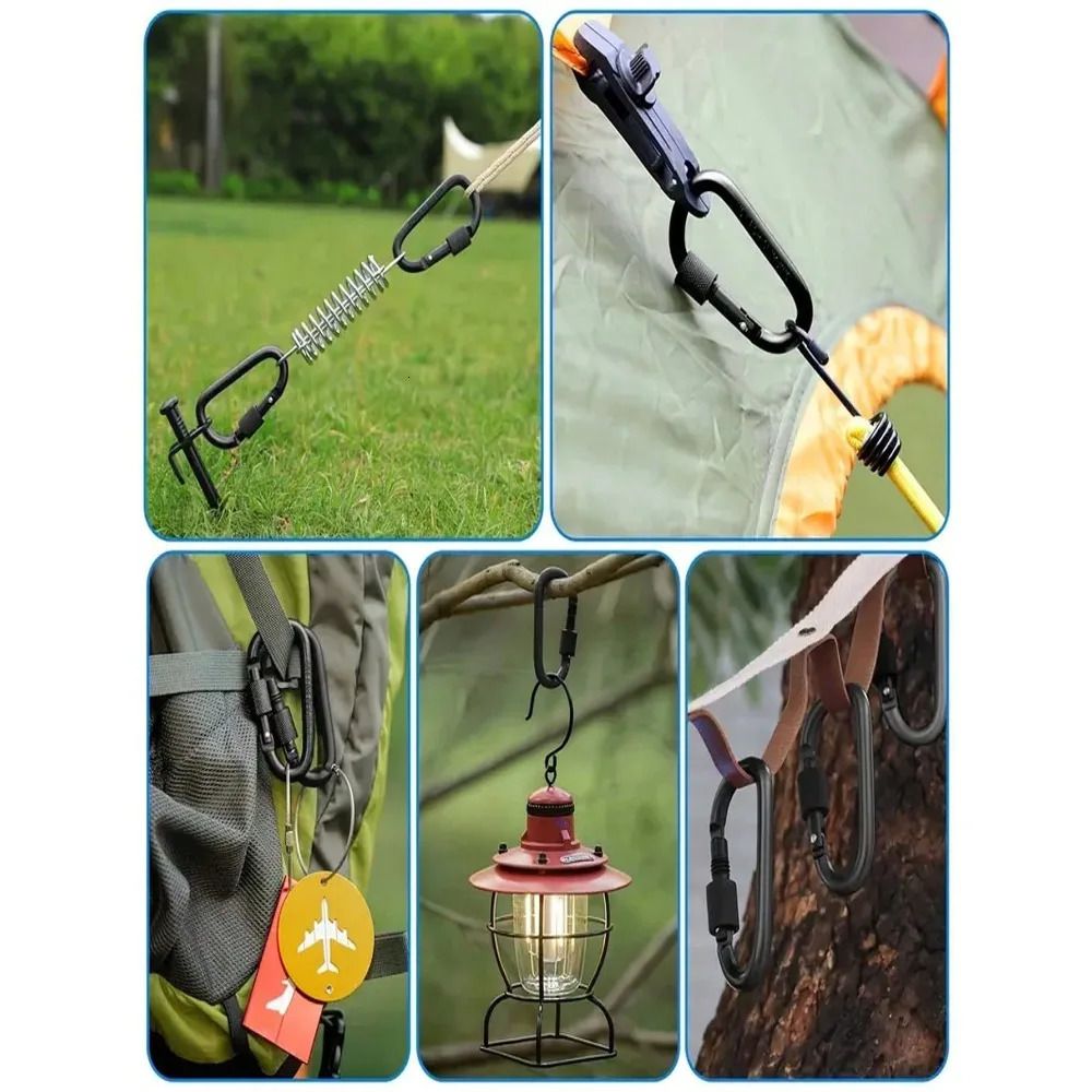 Outdoor Mountain Climbing Carabiners Aluminum Alloy 5 Outdoor Mountain Climbing Carabiners Aluminum Alloy - Image 5