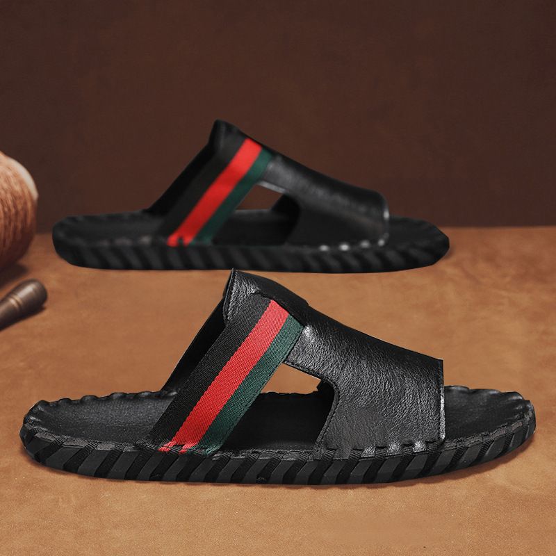 Fashionable Men's 2026s Summer New Design Trendy Retro Casual Indoor Outdoor Beach Versatile Slippers Free Shipping_voghion.com