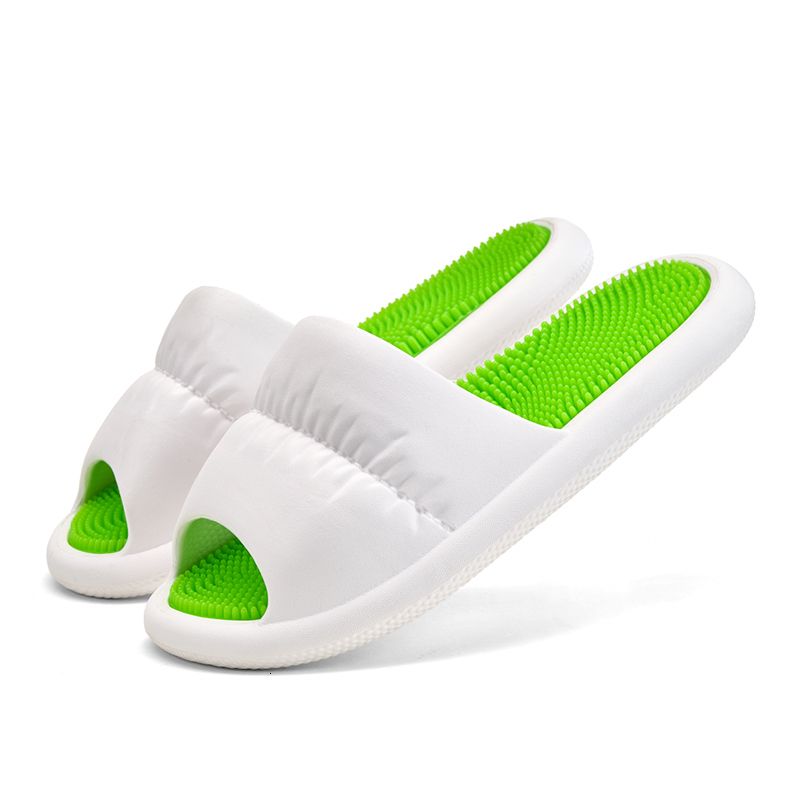 Design Women's Comfortable Lightweight EVA Slides For Home Sandals Acupressure Massage Slippers Non Slip Solid Slide_voghion.com
