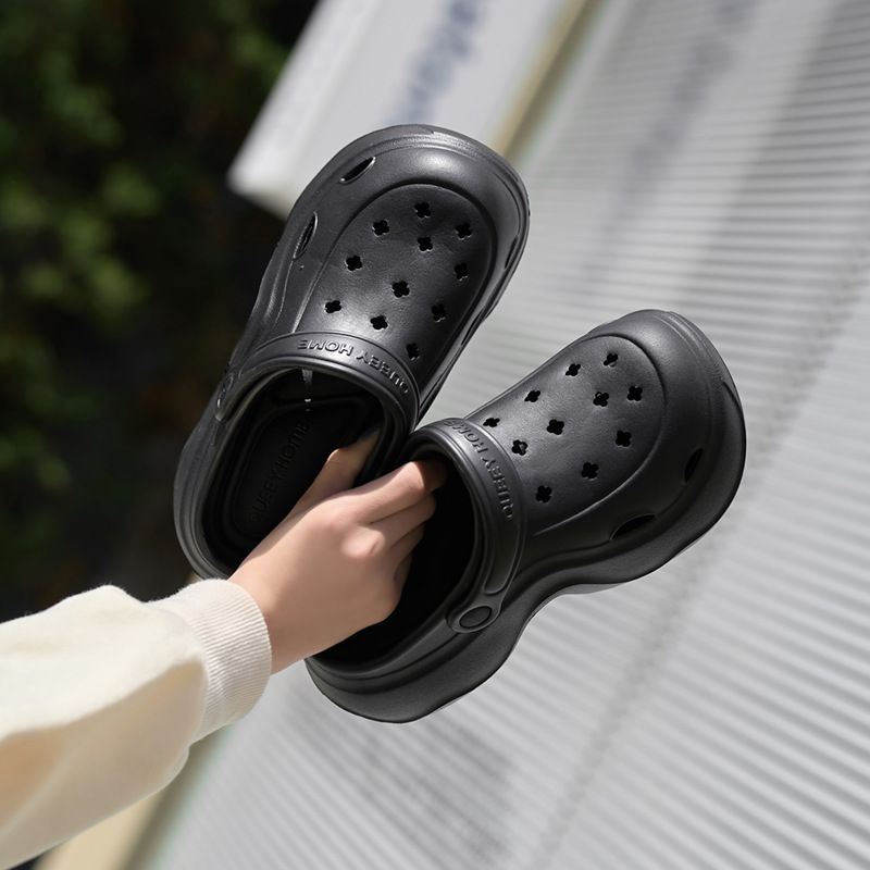 New Wave Bottom EVA Slippers Breathable Lightweight With Hollowed Out Casual Streetwear And Beach Shoes_vogvips.com