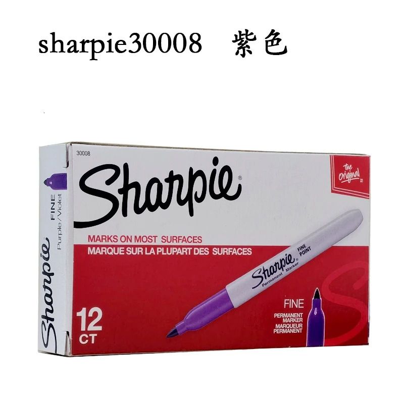 wholesale 12pcsbox Sharpie Permanent Marker Waterproof Industrial Thick Thin Double Ended Marker Drawing Hand Drawn Graffiti Art Supplies 260508BJ Painting Pens