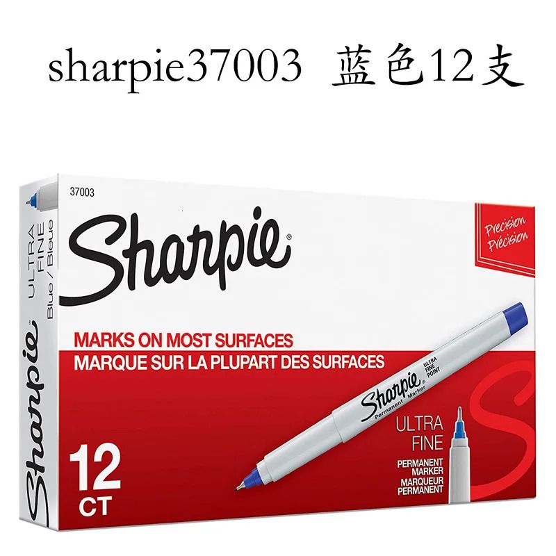 wholesale 12pcsbox Sharpie Permanent Marker Waterproof Industrial Thick Thin Double Ended Marker Drawing Hand Drawn Graffiti Art Supplies 260508BJ Painting Pens
