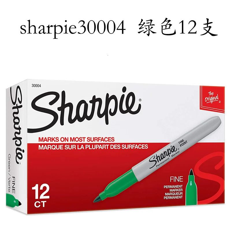 wholesale 12pcsbox Sharpie Permanent Marker Waterproof Industrial Thick Thin Double Ended Marker Drawing Hand Drawn Graffiti Art Supplies 260508BJ Painting Pens