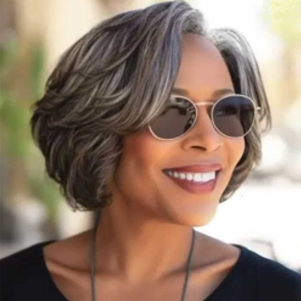 Gray 4x4 Closure Deep Wave Bob Wig with Pre-plucked hairline