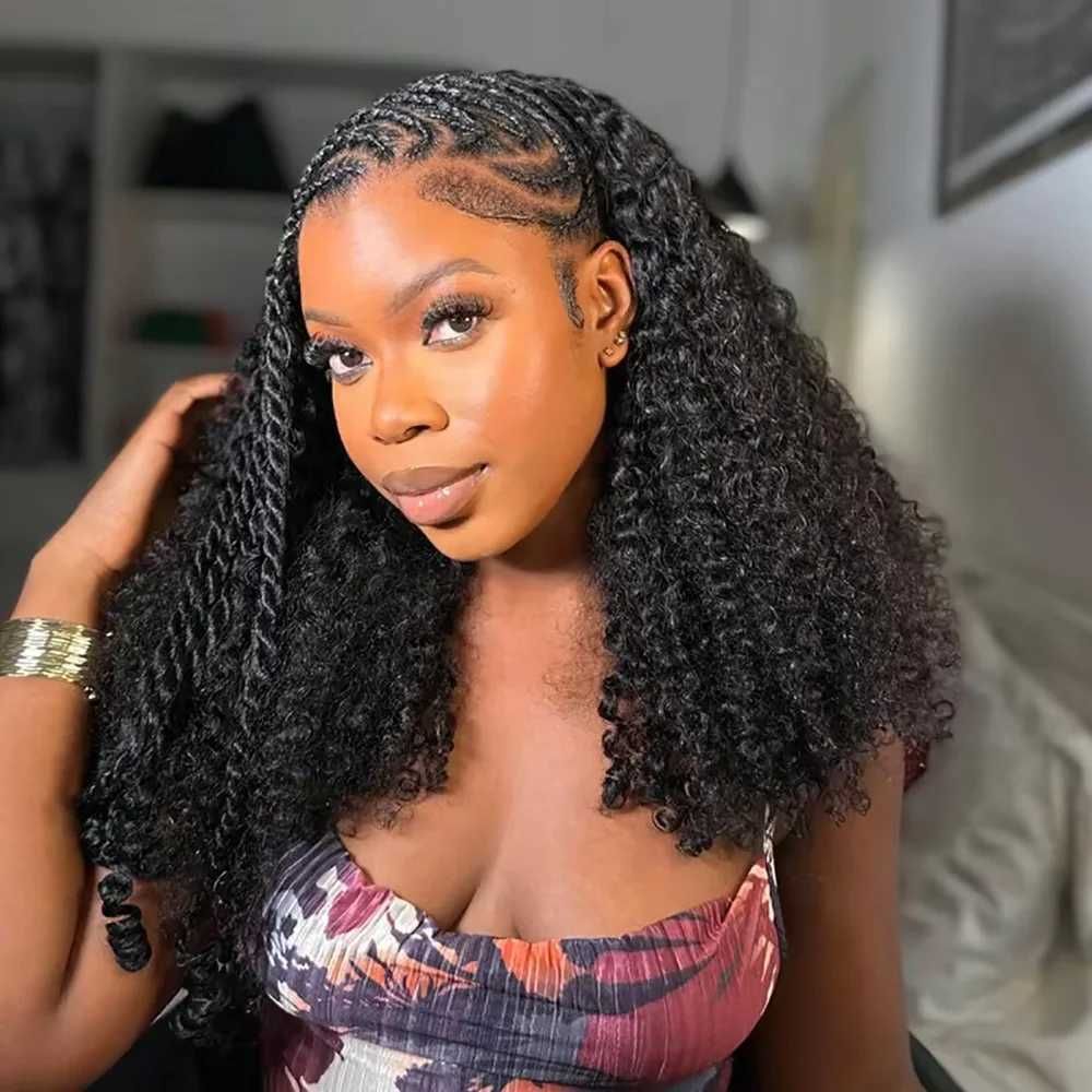3 In 1 Human Hair Half Wig Glueless Drawstring Clip