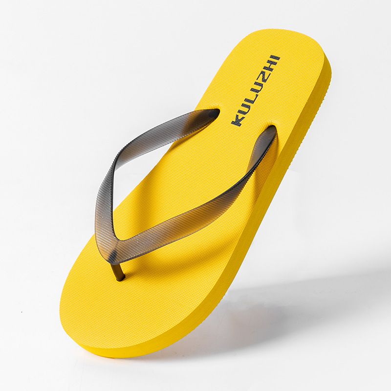 Mens Casual Flip Flops With Text Print Non Slip Rubber Sole Beach Sandals_voghion.com