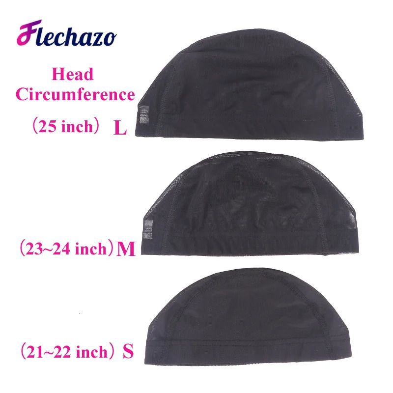 3Pcs Glueless Wig Caps Black Mesh Wig Cap For Making detail view 2