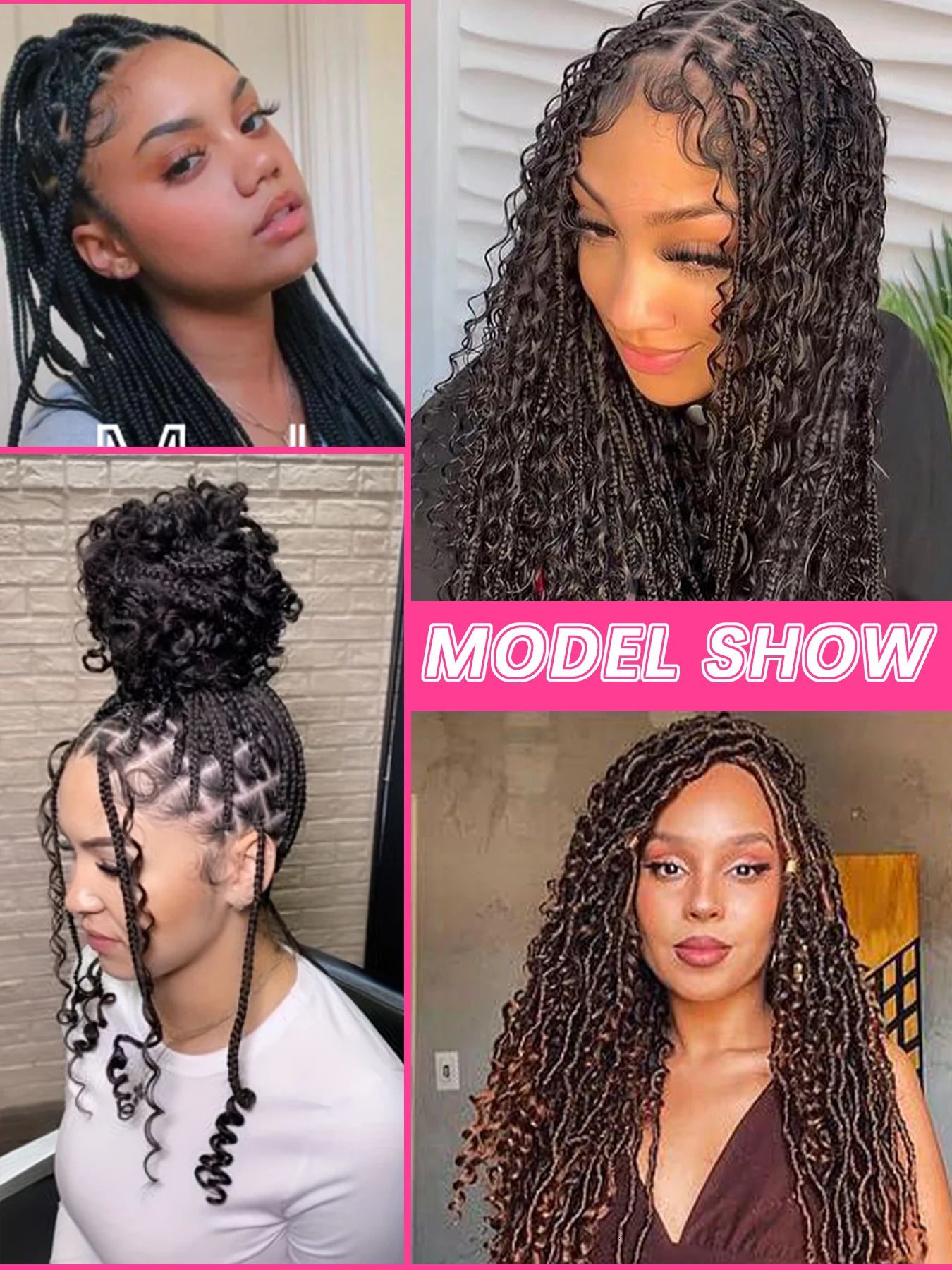 Gray Full Lace Sport Faux Loc Wig with Baby hair detail view 3
