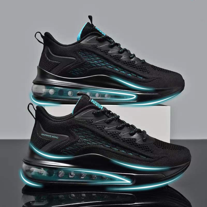 Chaussures de course pour hommes avec coussin d'air intégral sur la paume, baskets respirantes en mesh_voghion.com