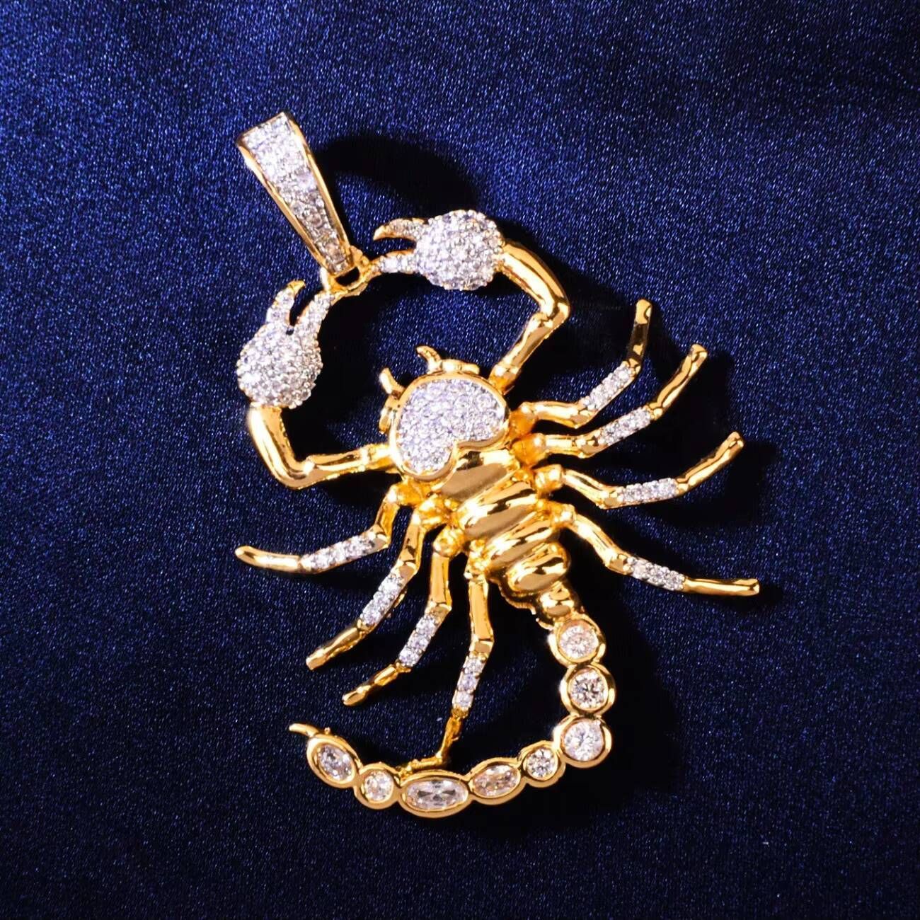 18K Gold Plated Scorpion Moissanite Gold Scorpion... - Image 3