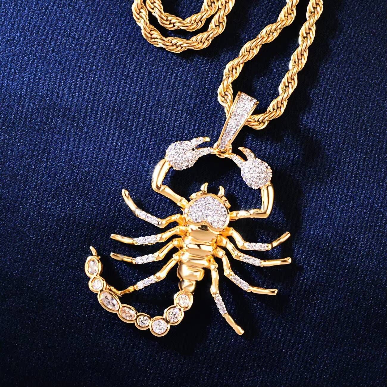 18K Gold Plated Scorpion Moissanite Gold Scorpion... - Image 2