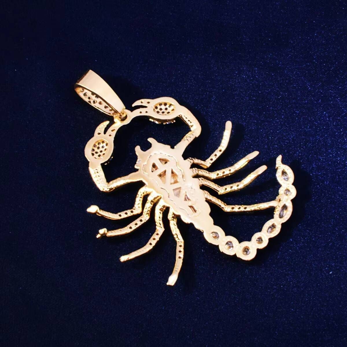 18K Gold Plated Scorpion Moissanite Gold Scorpion... - Image 4