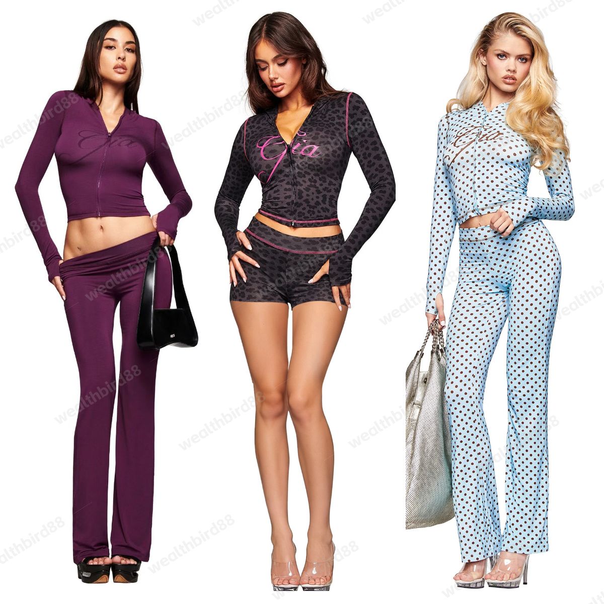 Women's Sport Tracksuit Set Low Waist Zipper Pullover Tie Dye Up To 50% Off | DHgate