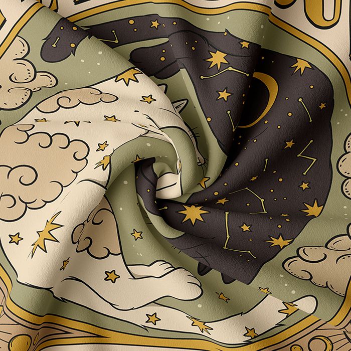 Psychedelic Witchcraft Tarot Cat Tapestry Wall... - Image 5