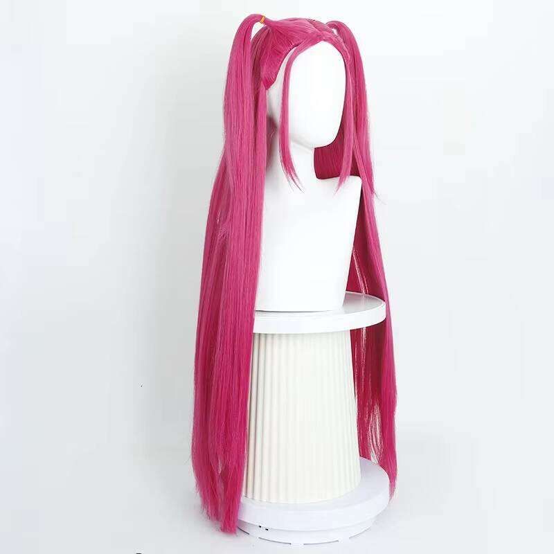 27 Inch Rose Red Long Straight Cosplay Bangs 2 detail view 3