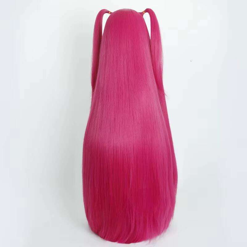 27 Inch Rose Red Long Straight Cosplay Bangs 2 detail view 4