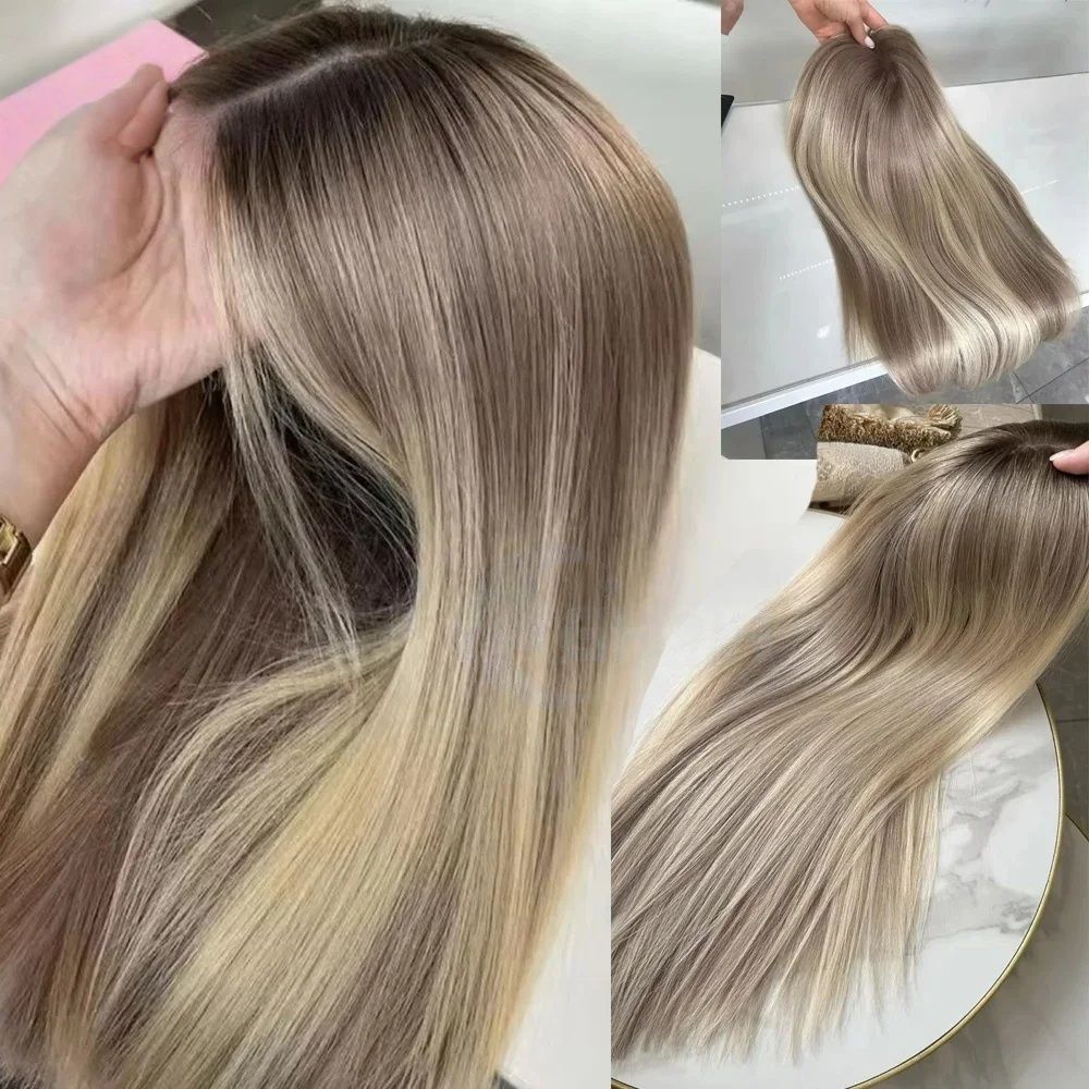 Ash Blonde Straight Lace Front Wig
