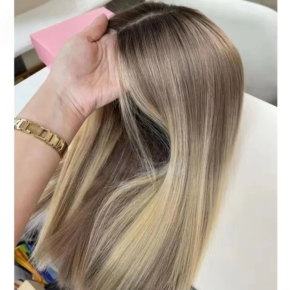 Ash Blonde Straight Lace Front Wig view 2