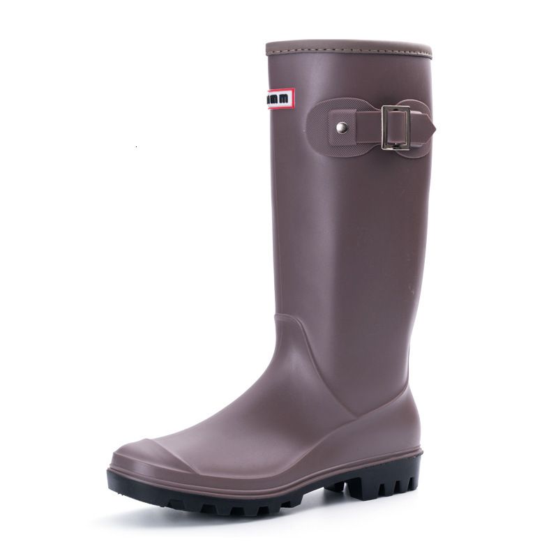 Scarpe firmate da donna, alla moda, antiscivolo, da pioggia, alte, impermeabili, stivali Martin, copriscarpe tubolari lunghi._voghion.com