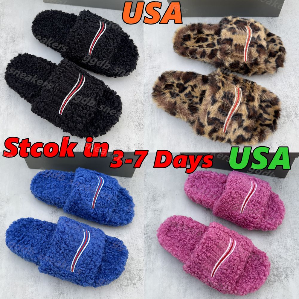 Designer Style Wool Fur Slides, Cozy Unisex Slippers | DHgate