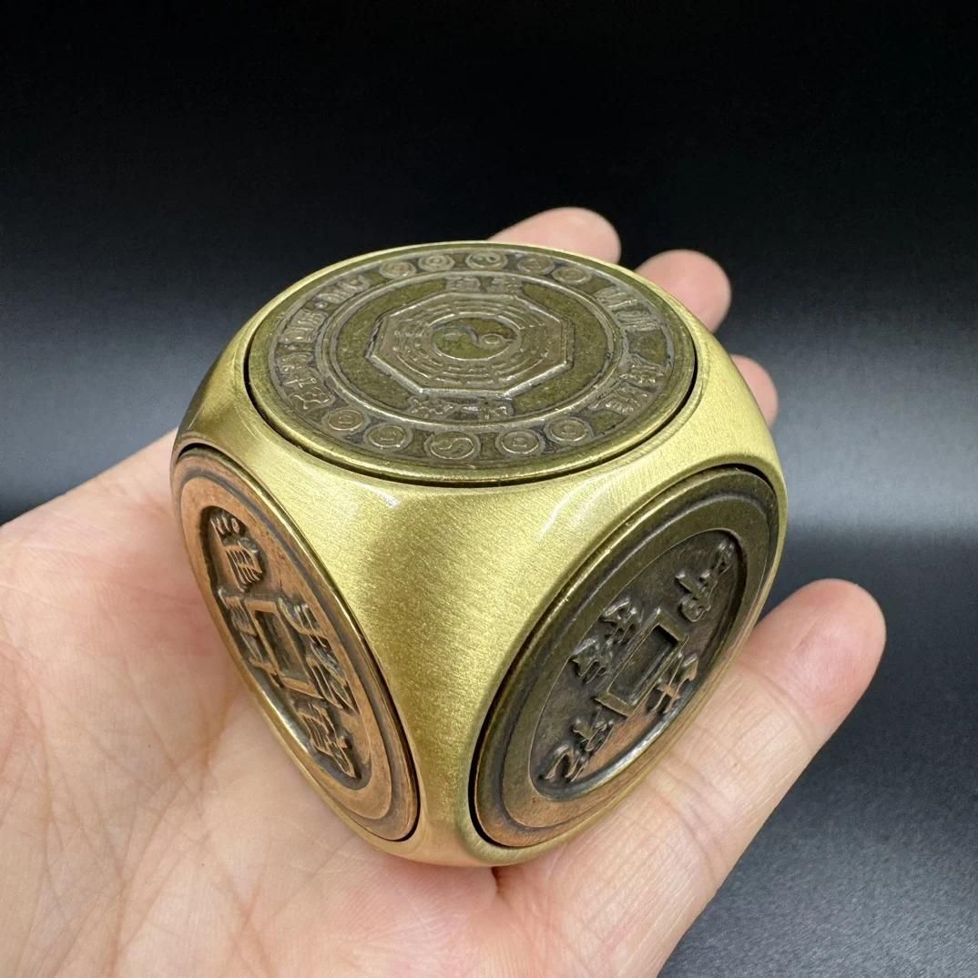 Large Pure Copper Fingertip Spinning Rubik's.. - Image 4