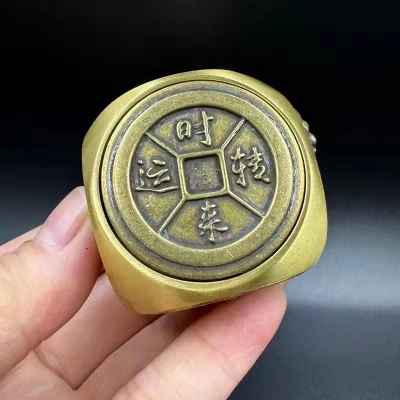 Large Pure Copper Fingertip Spinning Rubik's.. - Image 3