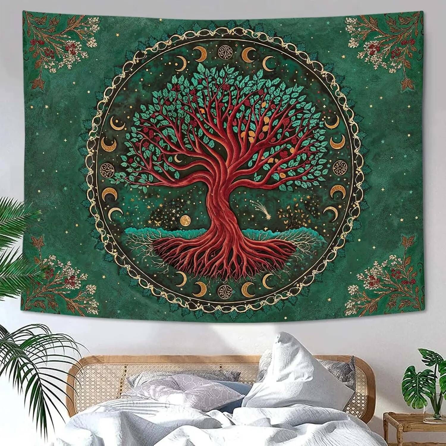 Mystical Tree Of Life And Moon Cycle Wall Mural 2D 4 Mystical Tree Of Life And Moon Cycle Wall Mural 2D - Image 4