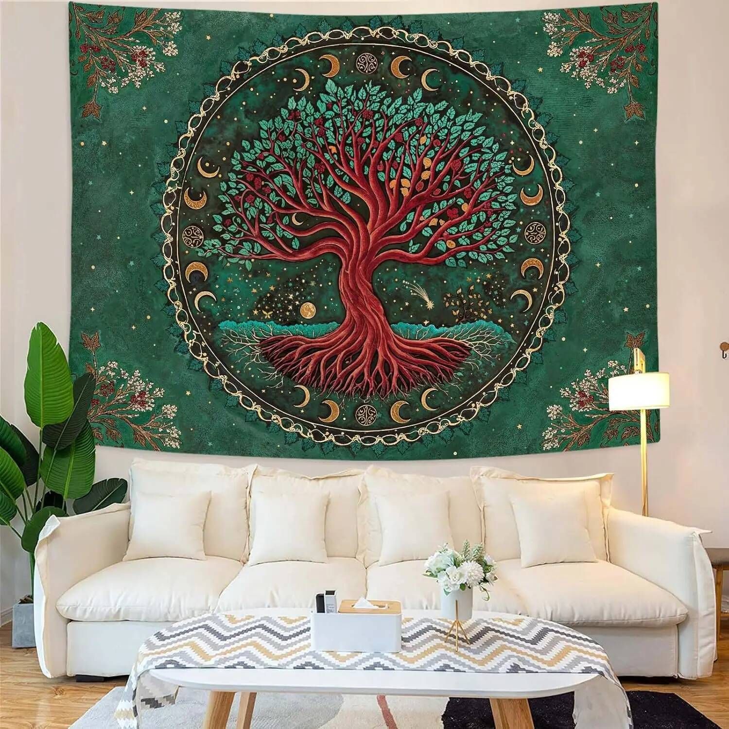 Mystical Tree Of Life And Moon Cycle Wall Mural 2D 3 Mystical Tree Of Life And Moon Cycle Wall Mural 2D - Image 3