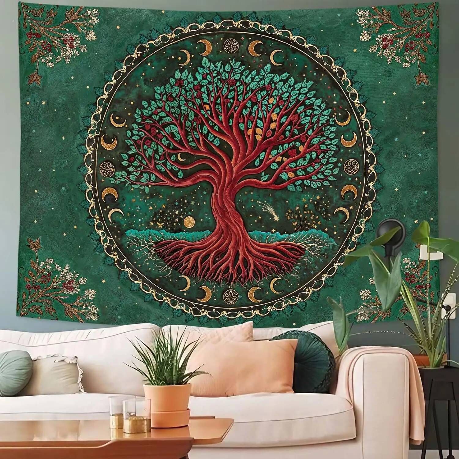 Mystical Tree Of Life And Moon Cycle Wall Mural 2D 5 Mystical Tree Of Life And Moon Cycle Wall Mural 2D - Image 5