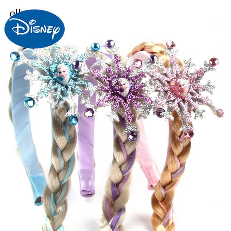 Disney Frozen Princess Elsa Headband Snowflake Tiara Wig Braid