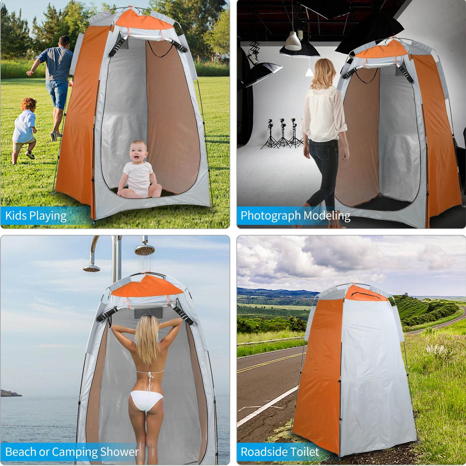 Privacy Shelter Tent Portable Outdoor Camping Beach. 2 Privacy Shelter Tent Portable Outdoor Camping Beach. - Image 2