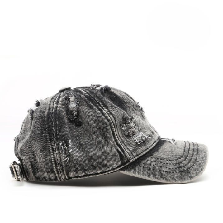 2026 New Hot Selling Casual Erosion Cowboy Retro Sunshade Flat Curved Edge Adjustable Dome Baseball Hat_voghion.com