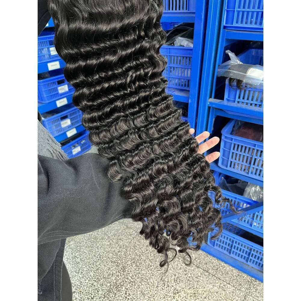 13X6 HD 30 40 Inch Loose Curly Front 100% Human detail view 5