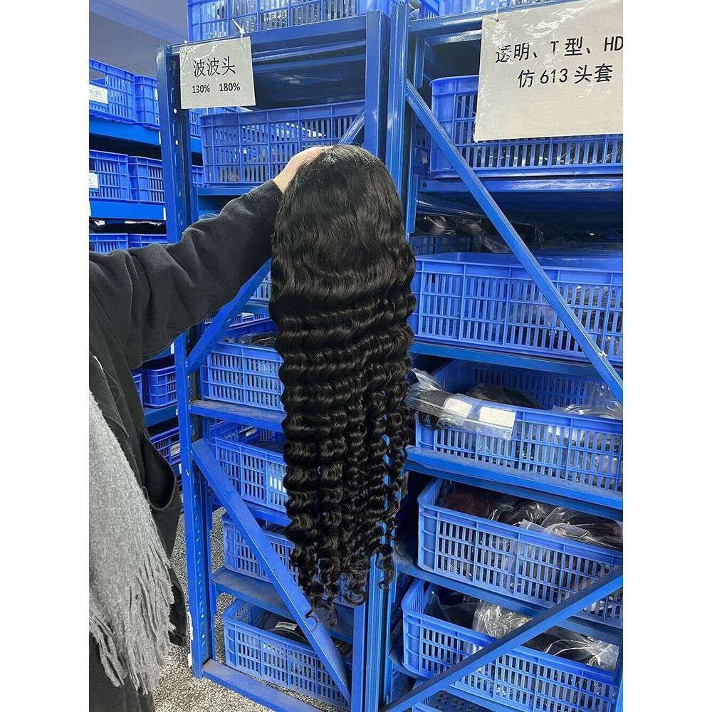 13X6 HD 30 40 Inch Loose Curly Front 100% Human detail view 3