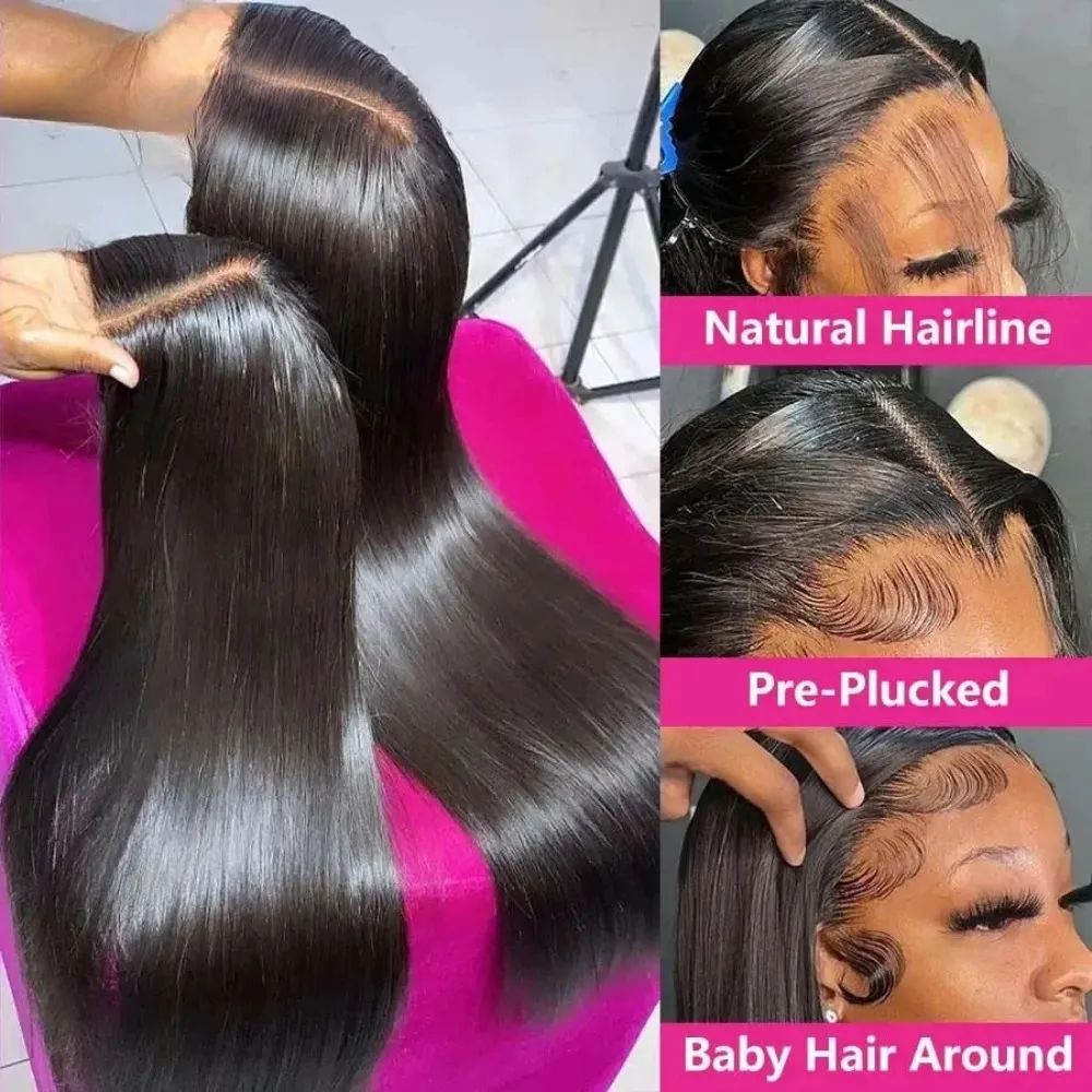 250% Glueless Human Hair Wig Glueless Wig HD Transparent Human view 3