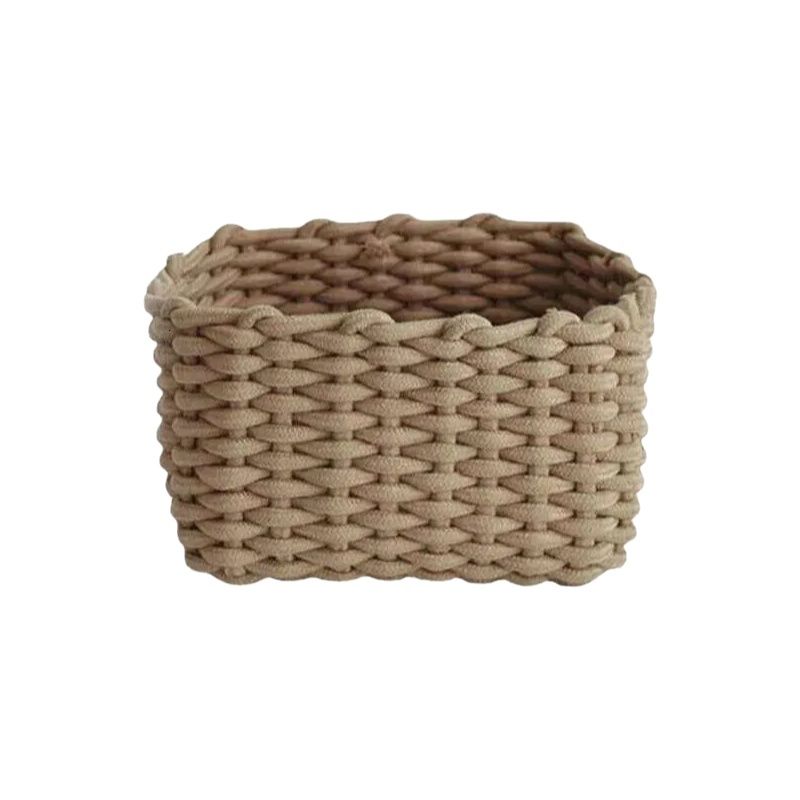 Bohemian Rope Storage Basket Thick Woven Handled 1 Bohemian Rope Storage Basket Thick Woven Handled