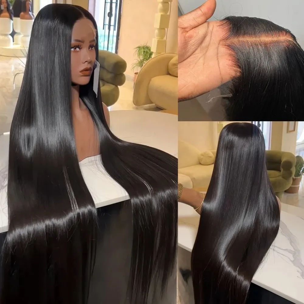 250% Glueless Human Hair Wig Glueless Wig HD Transparent Human view 2