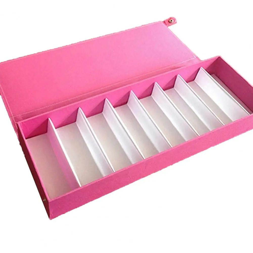 Black Plastic 8-Grid Eyeglass Organizer Case, Slotted Sunglass Storage Box for Women Sunglasses Cases