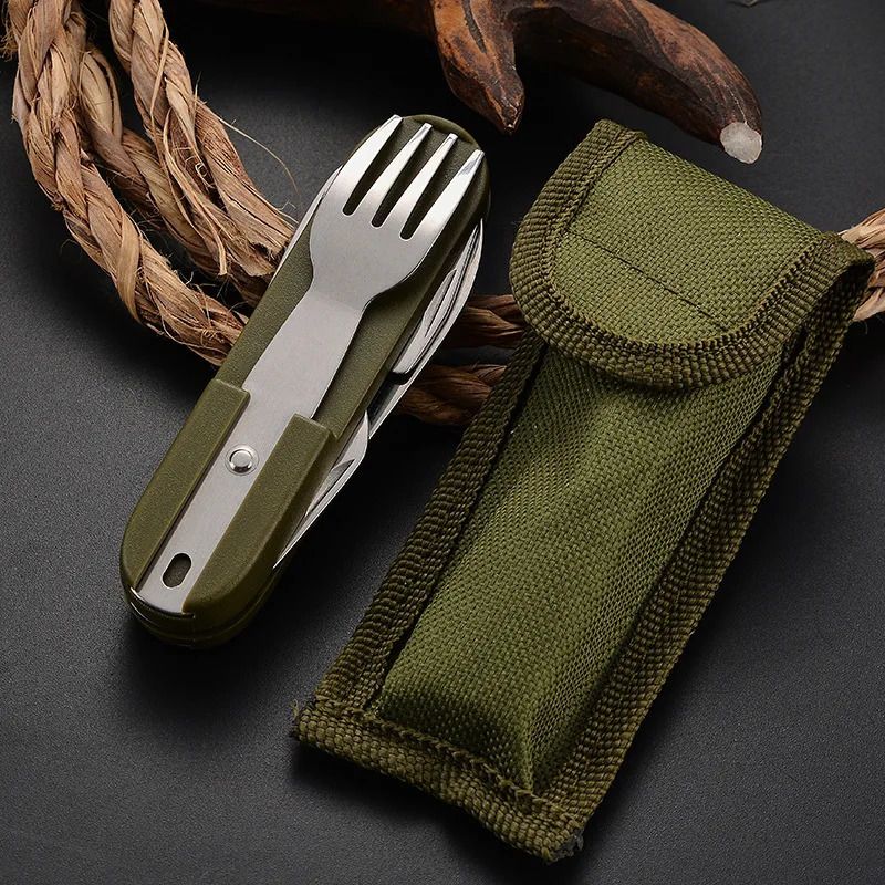 7in1 Multi Function Outdoor Tableware Stainless 1 7in1 Multi Function Outdoor Tableware Stainless
