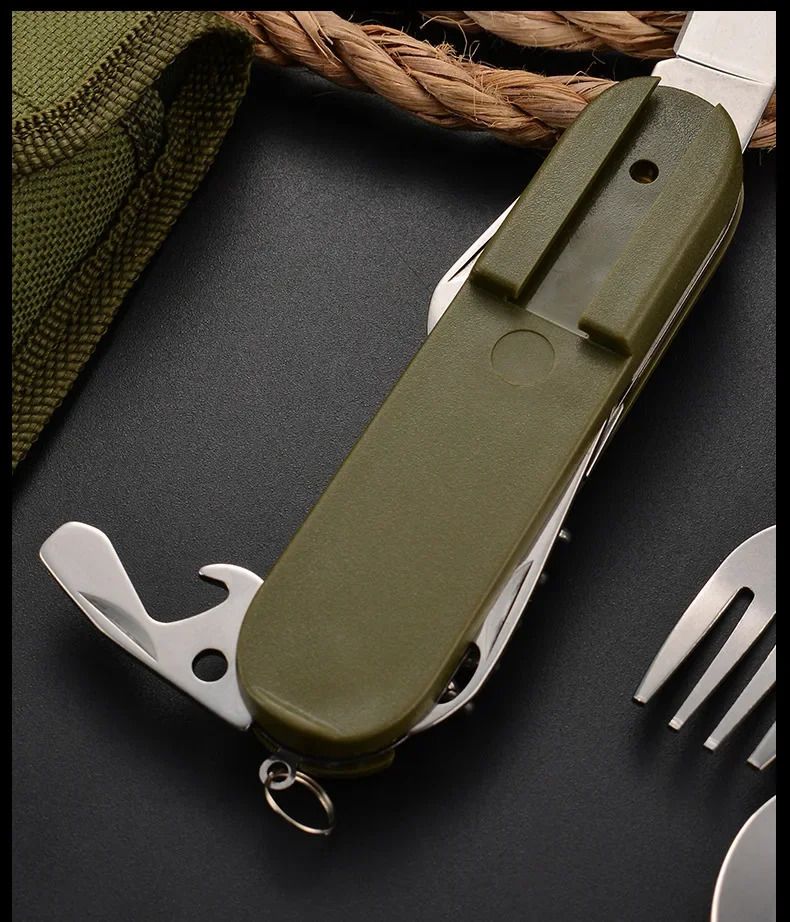7in1 Multi Function Outdoor Tableware Stainless 4 7in1 Multi Function Outdoor Tableware Stainless - Image 4