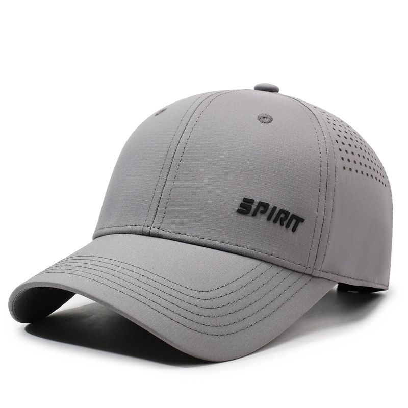 Free Shipping 2026 Embroidered Quick Drying Men's Baseball Women's Perforated Breathable Adjustable Duckbill Cap_voghion.com