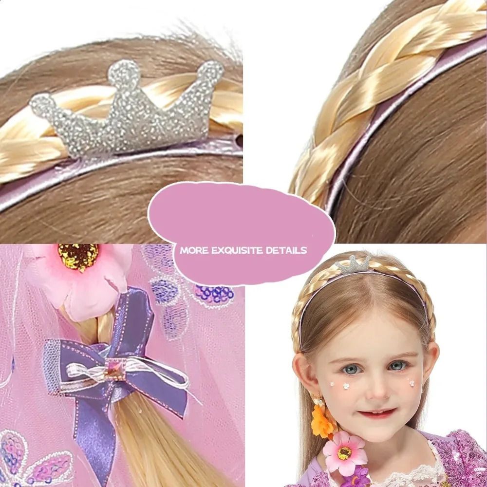 Girls Princess Flowers Headband Flower Fary Dress Up Weaving view 2