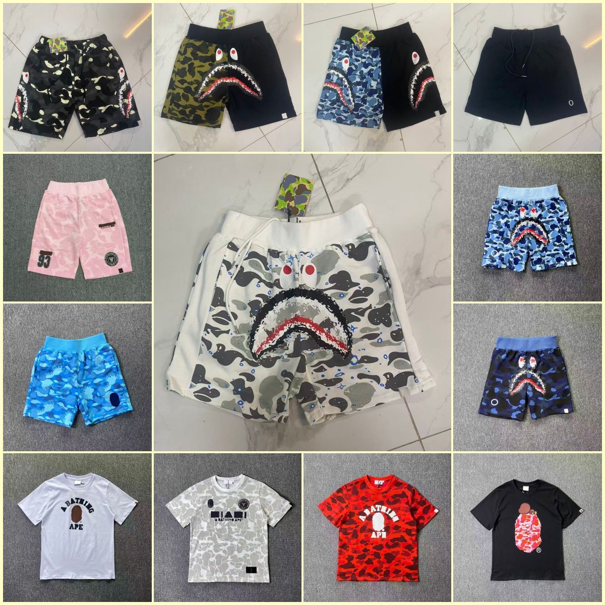 BapMens Designer Cotton Crew Neck Shirt Mens Shark... From &Price; | DHgate.Com