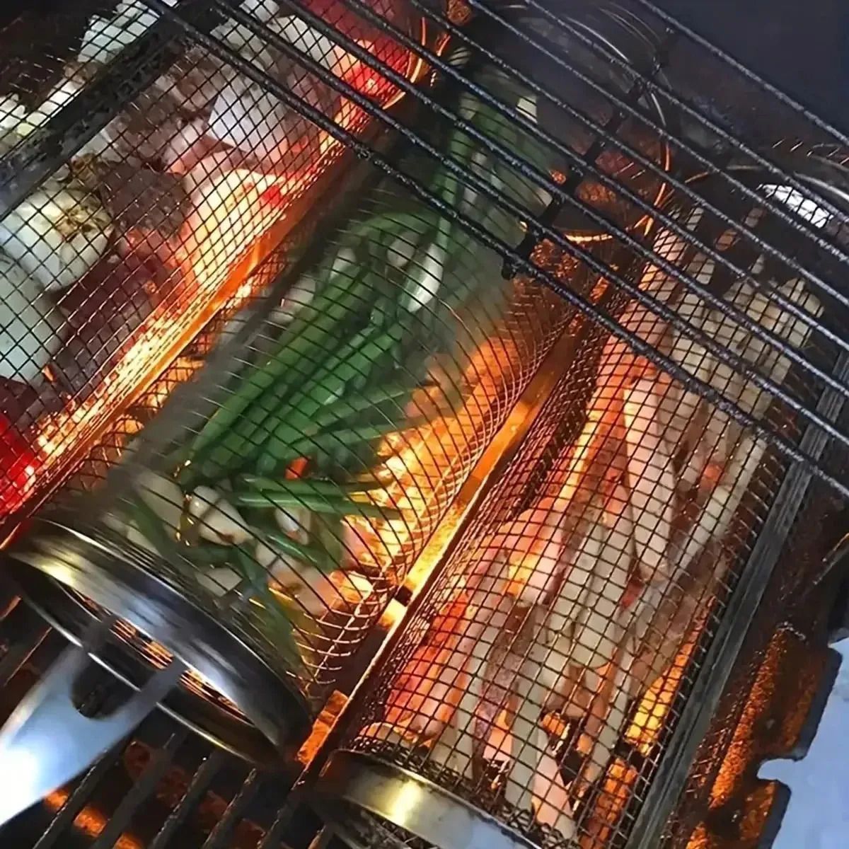 260428 Stainless Steel BBQ Grill Cage Outdoor 2 260428 Stainless Steel BBQ Grill Cage Outdoor - Image 2