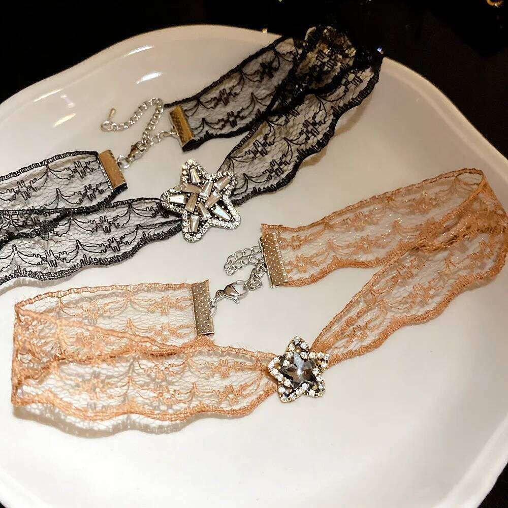 Romantic Vintage Lace Gothic Necklace With Pentagram.. - Image 5