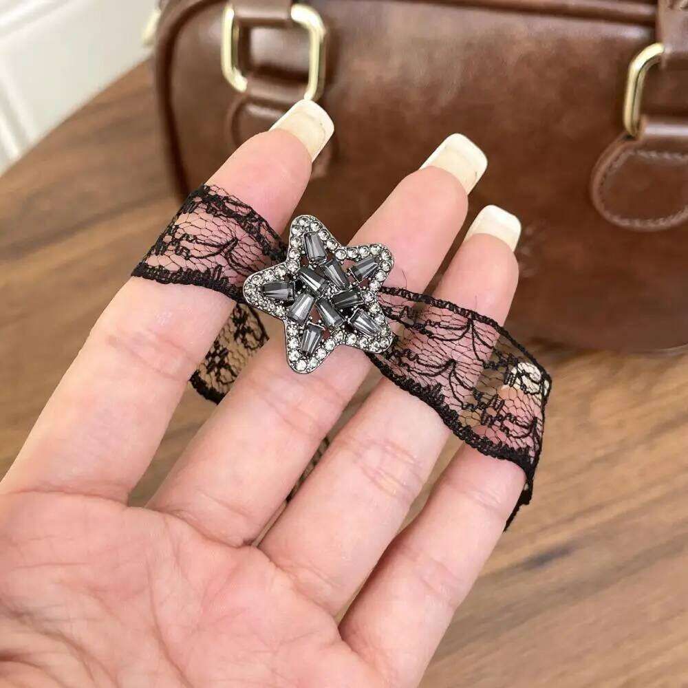 Romantic Vintage Lace Gothic Necklace With Pentagram.. - Image 3