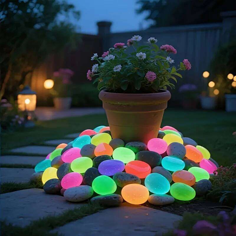 500 Glow In The Dark Stones Bright Greenish Blue. 1 500 Glow In The Dark Stones Bright Greenish Blue.