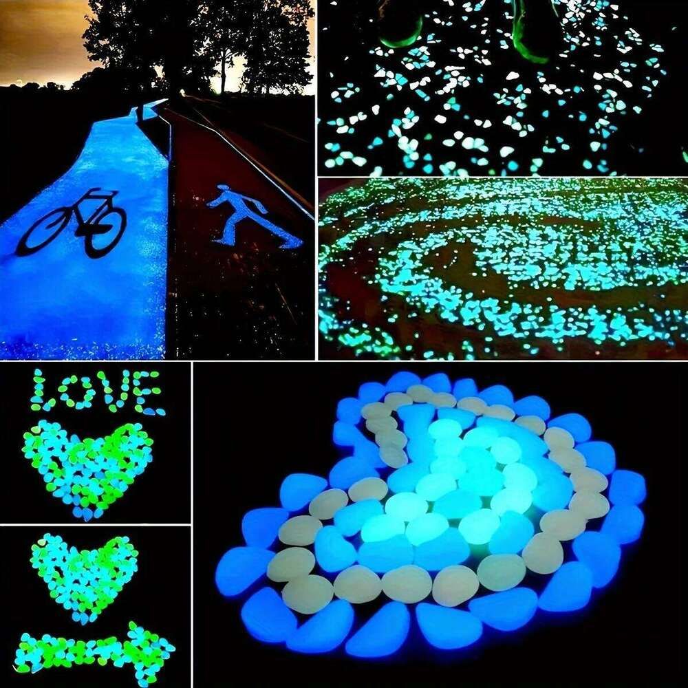 500 Glow In The Dark Stones Bright Greenish Blue. 5 500 Glow In The Dark Stones Bright Greenish Blue. - Image 5