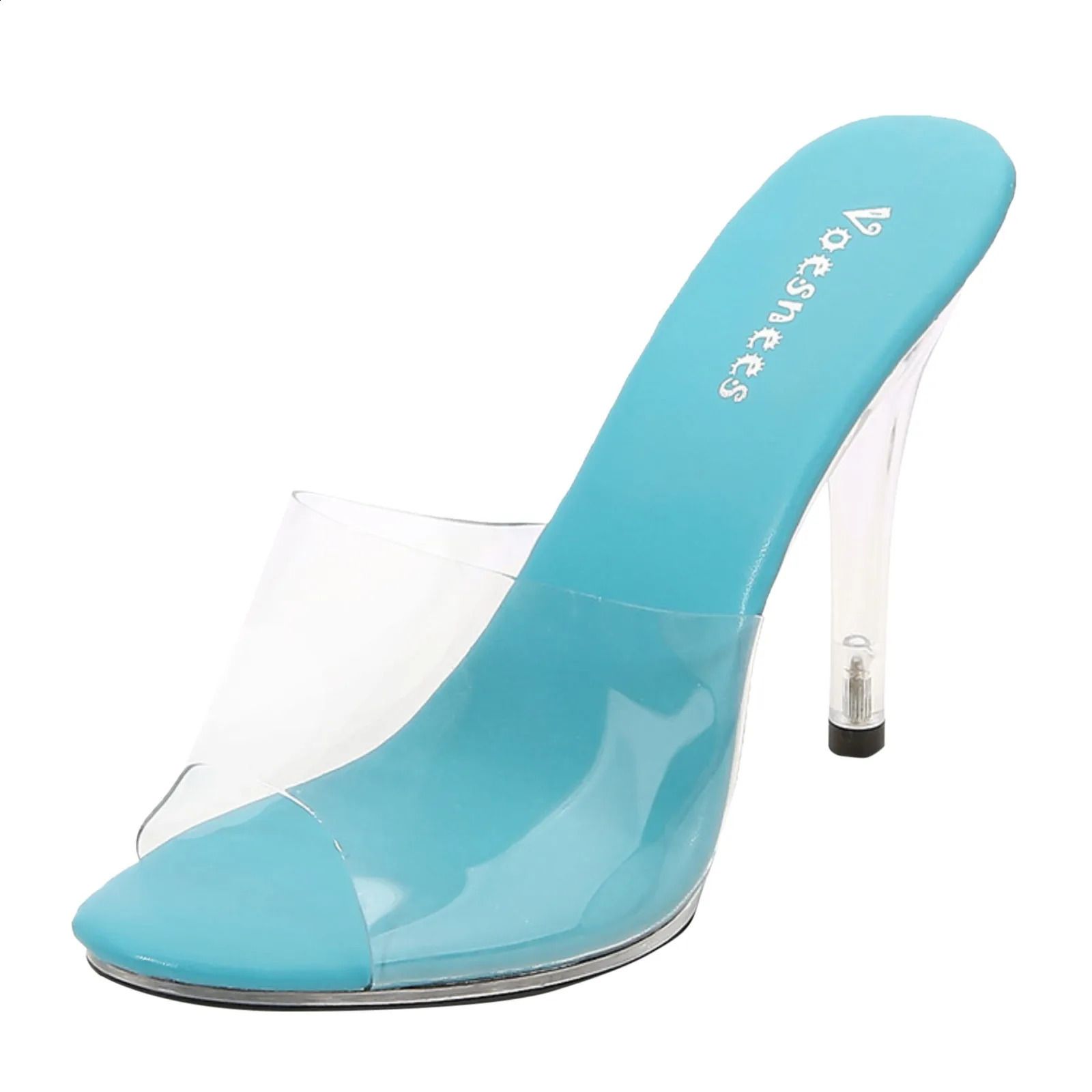 Womens High Heels 11CM Stiletto Shoe For Party Club Stripper Platform Transparent Crystal Pole Dance Summer Sandals_voghion.com