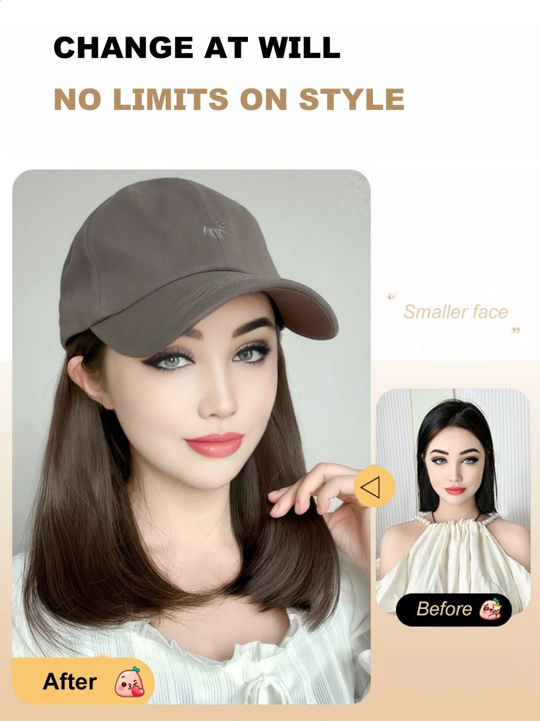 Synthetic12/16/18Inch 2024 2024 Duckweave Cap Straight Hair Inward detail view 5